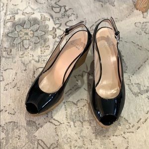 Stuart weitzman patent leather wedges size 8